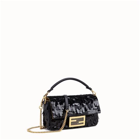 fendi sequin baguette mini|Fendi suede baguette bag.